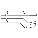 Inserto per troncatura e spianatura HSS, modello JIS66, modello S521