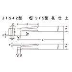 Inserto per finitura di fori in HSS, modello JIS42, modello S515