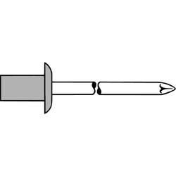 Rivetto cieco CAP, alluminio-acciaio