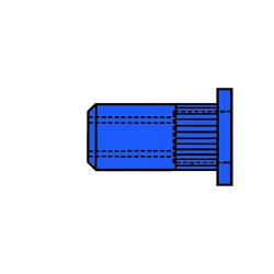 R-BRN / BRS tipo scanalato, acciaio