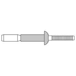 Rivetto cieco Mega-Grip, alluminio-alluminio