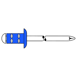 Rivetto cieco PolyGrip, acciaio-acciaio