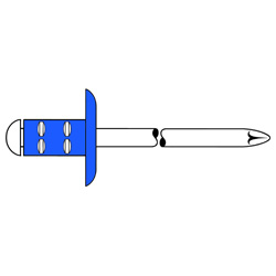 Rivetto cieco PolyGrip, acciaio-acciaio