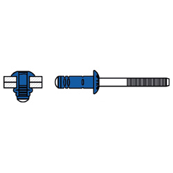 Rivetto cieco G-Bulb, acciaio-acciaio