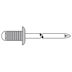 Rivetto cieco tipo standard, alluminio-acciaio