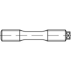 Bullone filettato / filettatura destra / filettatura destra / quadro esterno / DIN 2509