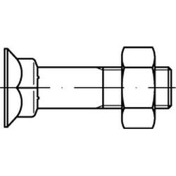 Bulloni a testa piatta svasata DIN 608