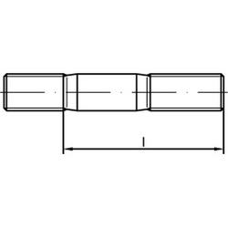 Bullone filettato / filettatura destra / filettatura destra / DIN 835