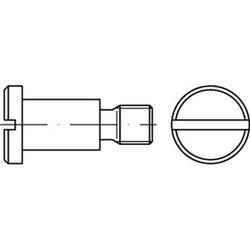 Viti a testa piatta / con intaglio / gambo / DIN 923 / 