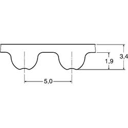 Cinghia dentata / OMEGA / 5M / CR / fibra di vetro / OPTIBELT 