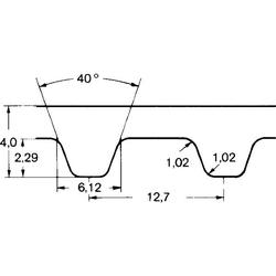Cinghia dentata / H / CR / fibra di vetro / OPTIBELT / ISO 5296 