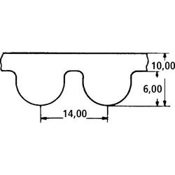 Cinghia dentata / ALPHA / aperta / 14M / PUR / acciaio / OPTIBELT 