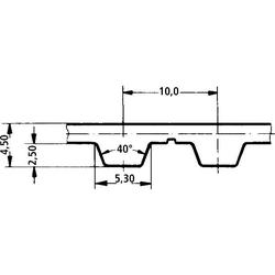Cinghia dentata / ALPHA / T10 / PUR / acciaio / OPTIBELT / ISO 17396 