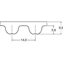 Cinghia dentata / OMEGA / 14M / CR / fibra di vetro / OPTIBELT 