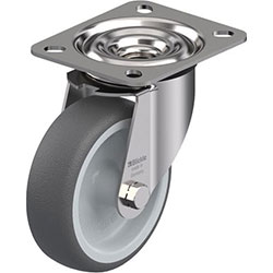 Ruota con supporto girevole in acciaio inox, serie LEX-PATH