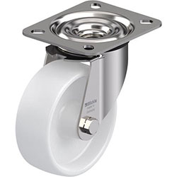 Ruota con supporto girevole in acciaio inox, serie LEX-PO