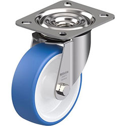 Ruota con supporto girevole in acciaio inox, serie LEX-POTHS