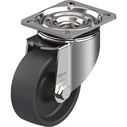 Ruota con supporto girevole in acciaio inox, serie LIKX-POHI