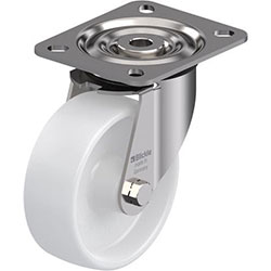 Ruota con supporto girevole in acciaio inox, serie LX-PO