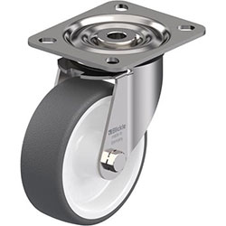 Ruota con supporto girevole in acciaio inox, serie LX-POTH