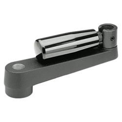 Cranked handles with retractable handle, Aluminium