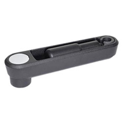 Cranked handles with retractable handle, Aluminium