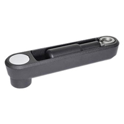 Cranked handles with retractable handle, Aluminium