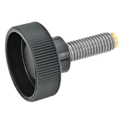 Knurled screws with brass / plastic pivot