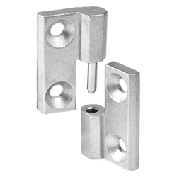 Cerniere a innesto piatte / svasature coniche / -90°, 180° / acciaio inox / GN 337 / GANTER