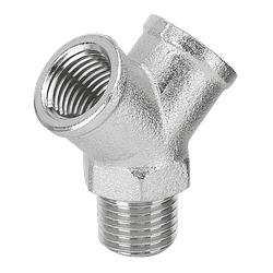 Raccordo a Y 90° maschio conico al centro / femmina cilindrico x2 - YM