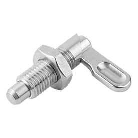 Perno d'arresto con leva acciaio inox Forma B (03099)