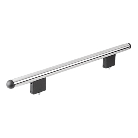 Maniglie tubolari in acciaio inox con supporti per tubo in alluminio (06941)