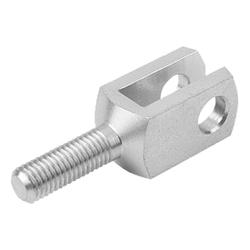 Teste a forcella acciaio o acciaio inox con filettatura esterna (27624-05)