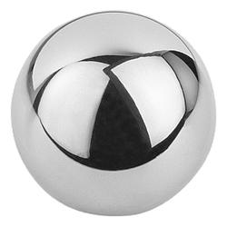 Pomelli a sfera in acciaio inox o alluminio DIN 319, Forma C con filettatura (06247)