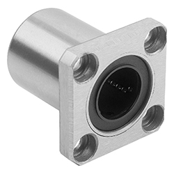 Linear ball bearing with flange, steel (21518)