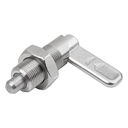 Perni d'arresto con leva, acciaio inox, Forma B, senza calotta barra, con dado, inch (03099-11)