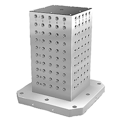 Cubi di staffaggio in ghisa grigia con fori modulari (01850)