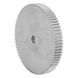 Ruote dentate cilindriche in acciaio, modulo 4, dentatura fresata, dentatura dritta, angolo di pressione 20°, Forma B, senza mozzo (22400)