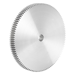 Ruote dentate frontali in acciaio, modulo 1.5, dentatura fresata, dentatura dritta, angolo di ingranamento 20°, Forma B, senza mozzo (22400)