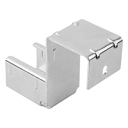 Supporto di aggancio 40 in acciaio per guide a rulli in acciaio, Forma B (10921-13)