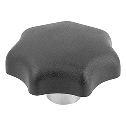 Pomelli a lobi, Forma H, con bussola sporgente in acciaio con foro cieco, inch (06210)
