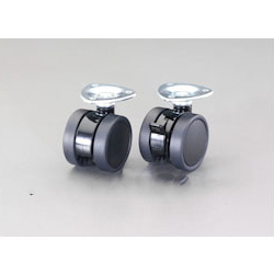 Ruote per apparecchi (ruote girevoli, ruote per mobili) / (due ruote) Diametro della ruota × larghezza: 40 × 41,5 mm. Altezza di montaggio: 54,5 mm