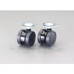 Ruote per attrezzature (ruote girevoli, ruote per mobili) / (due ruote) Diametro ruota × larghezza: 60 × 46 mm. Altezza di montaggio: 76 mm