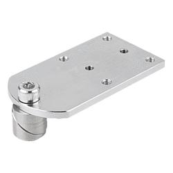 Perno di bloccaggio in acciaio o acciaio inox con piastra adattatore, forma B (K1506)