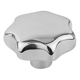 Manopole a stella simili a DIN 6336, acciaio inox, forma C, foro cieco (K0150)