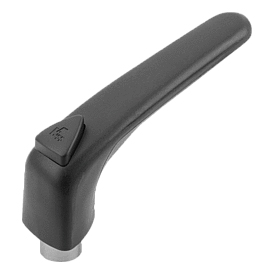 Leve di bloccaggio con filettatura interna ergonomica, parti in acciaio inox (K0982)