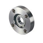 Supporto cuscinetto / flangia tonda / svasatura / circlip / cuscinetto a sfere a gola profonda / acciaio / nichelato / BRRN