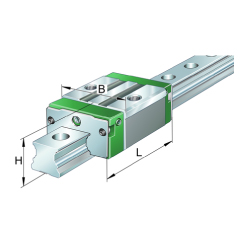 Carrello / carrello piccolo / materiale selezionabile / quattro file / non lubrificato / KWVE-UG-ESC-RROC