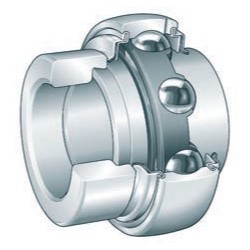 Cuscinetto con anello di bloccaggio G1..-KRR-B-AS2/V, anello esterno sferico, fissaggio mediante collare eccentrico, tenute R su entrambi i lati, con dimensioni del foro in pollici