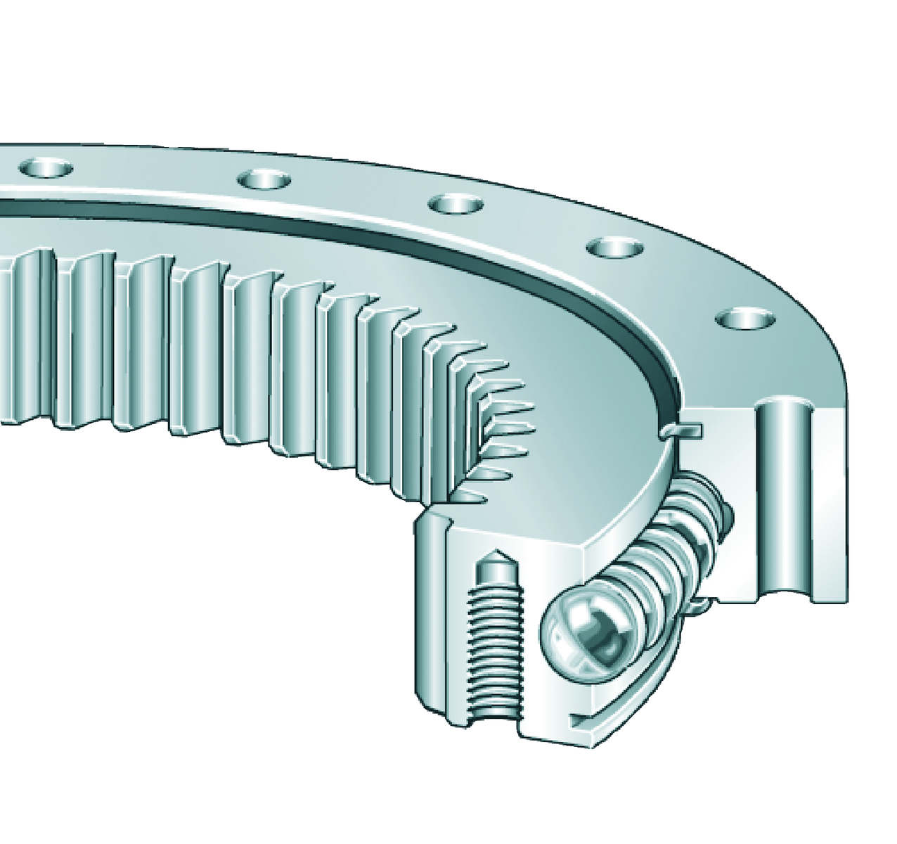 Ralla di rotazione, cuscinetti a 4 punti di contatto, dentatura interna, VSI Series